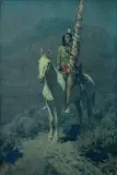 Frank Tenney Johnson, Indian Scout in Moonlight