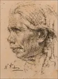 Nicolai Fechin, Old Indian Woman