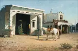Melvin Warren, Back Street in Las Vegas, Oil on canvas
