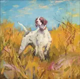 Frank B. Hoffman, The Pointer, Oil on board