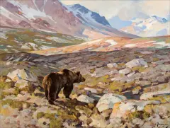 Carl Rungius, Grizzly Bear, Oil on canvas