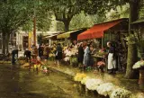 Clark Hulings, Old Lady in Black – Valencia, Oil on board