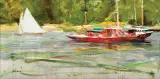 Richard Schmid, Sunseekers, Oil on board