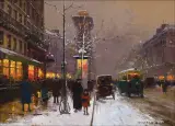 Édouard Cortès, Grand Boulevard Porte Saint-Denis in Winter