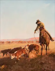 Bill Owen, A CO Bar Cowboy, Oil on canvas