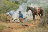 Bill Owen, Range Branding, Oil on canvas