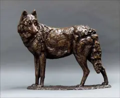 Kenneth Bunn, Tribute to the Gray Wolf, Bronze, cast number 4/6