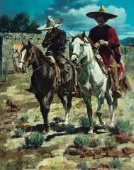 Robert Totten, La Cantina, Oil on board