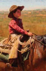 Chauncey Homer, Young Arizona Boy, Oil on canvas