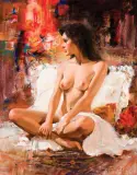 Howard Rogers, Collection of two paintings: Tina-1994; Tina, Charcoal, Oil on canvas