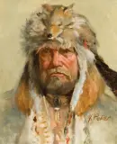 Joan Alex Potter, Mountain Man, Oil on canvas