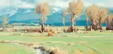 Scott Christensen, Spring Pastures, Oil on board