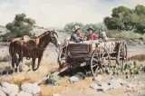 James Boren, Passing the Time of Day, Watercolor