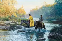 Bob Wygant, Early Morning Crossing, Oil on board