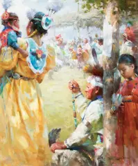 Huihan Liu, Summer in Taos, Oil on canvas