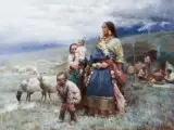 Huihan Liu, Cattle Coming, Oil on canvas