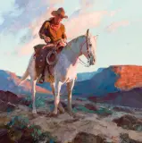 Grant Redden, Blue Shadows, Oil on board