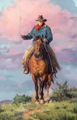 Shawn Cameron, Song of the West, Oil on board