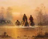 G. Harvey, Texas Sunrise, Oil on canvas