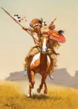 To Meet the Challenge by Frank McCarthy, Oil on board, sold Apr 2022