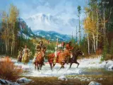 Gary Lynn Roberts, Running Hard, Oil on canvas