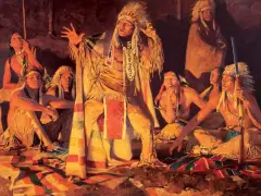 David Mann, Rumors of the Ghost Dance, Oil on canvas
