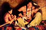David Mann, At His Father’s Knee, Oil on canvas