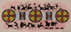 Edward Morgan, Buffalo Robe Bead Strap, Mixed Media