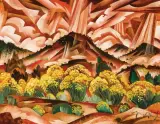Tony Abeyta, Copper Valley, Chamise Blooms, Oil on canvas