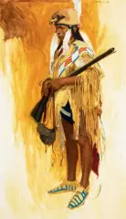 Ned Jacob, Nez Perce Warrior, Oil on canvas