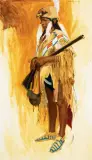 Ned Jacob, Nez Perce Warrior, Oil on canvas