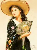 Spanish Style by Terri Kelly Moyers, Oil on board, sold Apr 2022