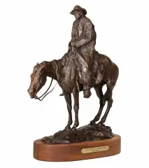 Night Herdin’ in a Rain Storm by Grant Speed, Bronze, cast 13/30, sold Apr 2022