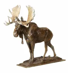 Rod Zullo, A Big Bull Moose, Bronze, cast 3