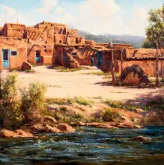 Kenny McKenna, Taos Pueblo, April, Oil on canvas