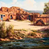 Kenny McKenna, Taos Pueblo, April, Oil on canvas