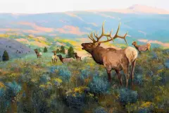 Douglas Allen, Valley of the Voices, Oil on board