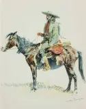 Frederic Remington, A Trapper, Lithograph