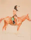Frederic Remington, A Cheyenne Buck, Lithograph