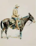 Frederic Remington, An Army Packer, Lithograph