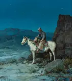 The Wrangler by Olaf Wieghorst, Oil on board, sold Apr 2022