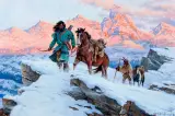 Clark Kelley Price, The Shoshone’s –Makers of the Coveted Horn Bow, Oil on canvas