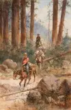 Herman Hansen, Pack Train, Watercolor