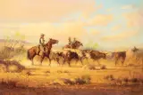 G. Harvey, Moving the Herd, Oil on canvas