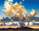 Scattered Clouds by Ed Mell, Oil on canvas, sold Apr 2022