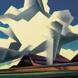 Heavy Rain by Ed Mell, Oil on canvas, sold Apr 2022