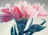 Pink Carnations by Ed Mell, Oil on canvas, sold Apr 2022