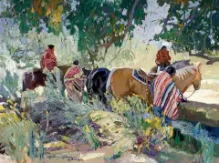 Jerry Jordan, I Can Hear the Echoes of My Father’s Drum, Oil on linen