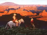 Mark Maggiori, We’re Just Passing Through / In the Shade and the Light, Oil on board