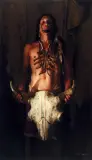 John Coleman, Sun Priest, Oil on canvas